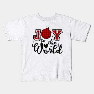 Joy to the world Christmas design Kids T-Shirt